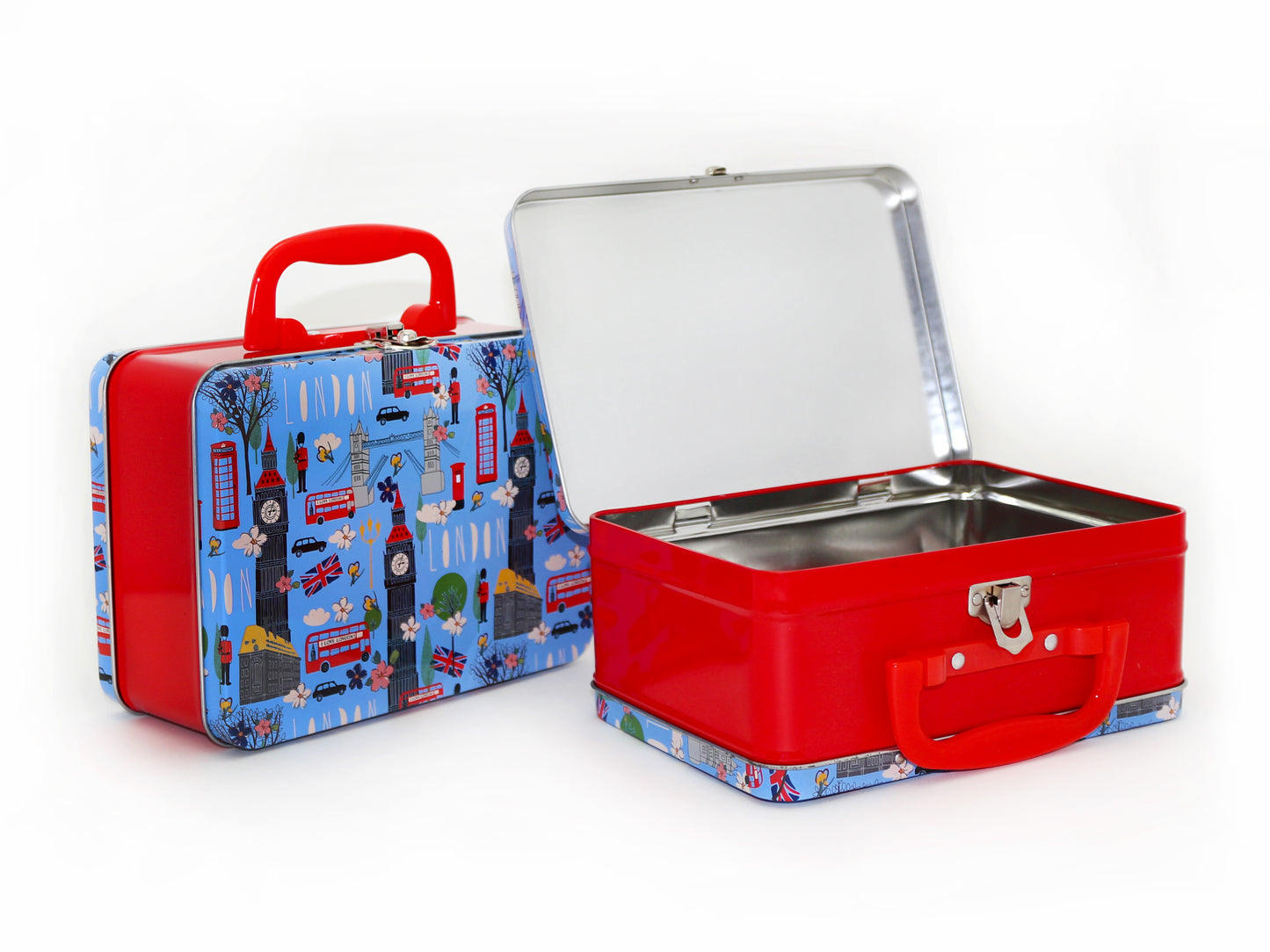 London style tinplate carry-on storage box