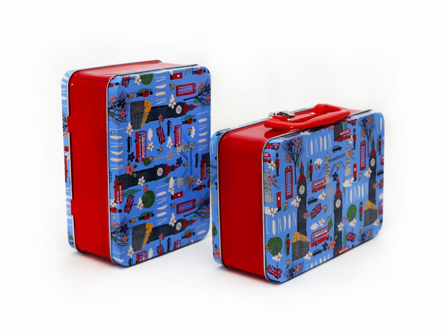 London style tinplate carry-on storage box