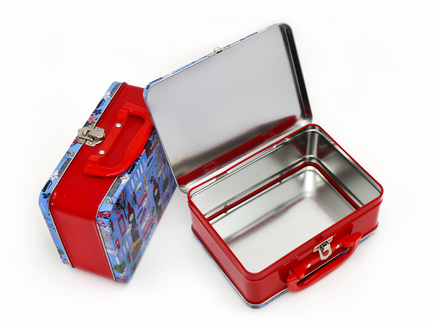 London style tinplate carry-on storage box