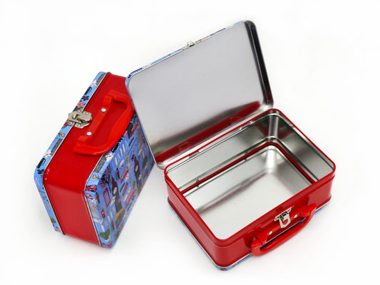 London style tinplate carry-on storage box