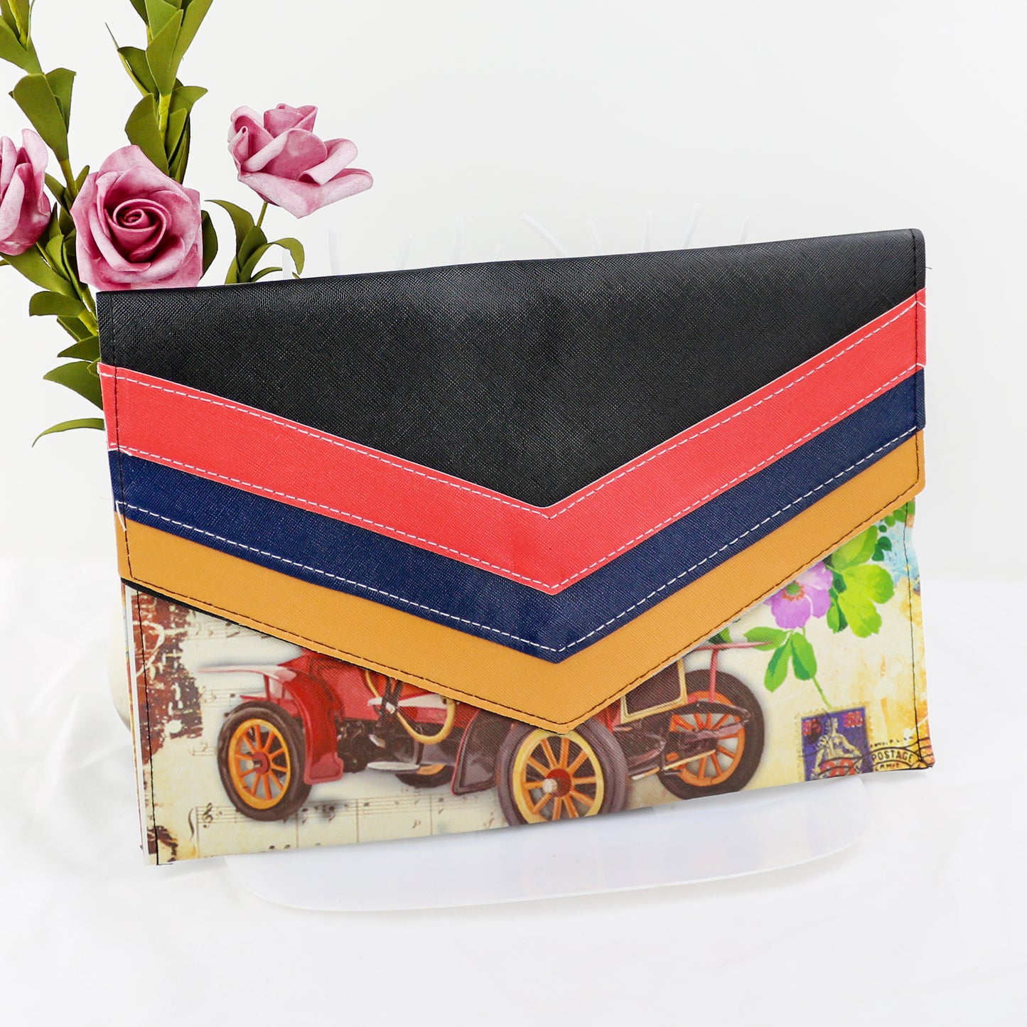 Stylish printed crossbody envelope clutch bag