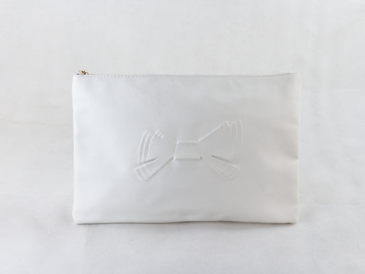 White simple stylish clutch bag