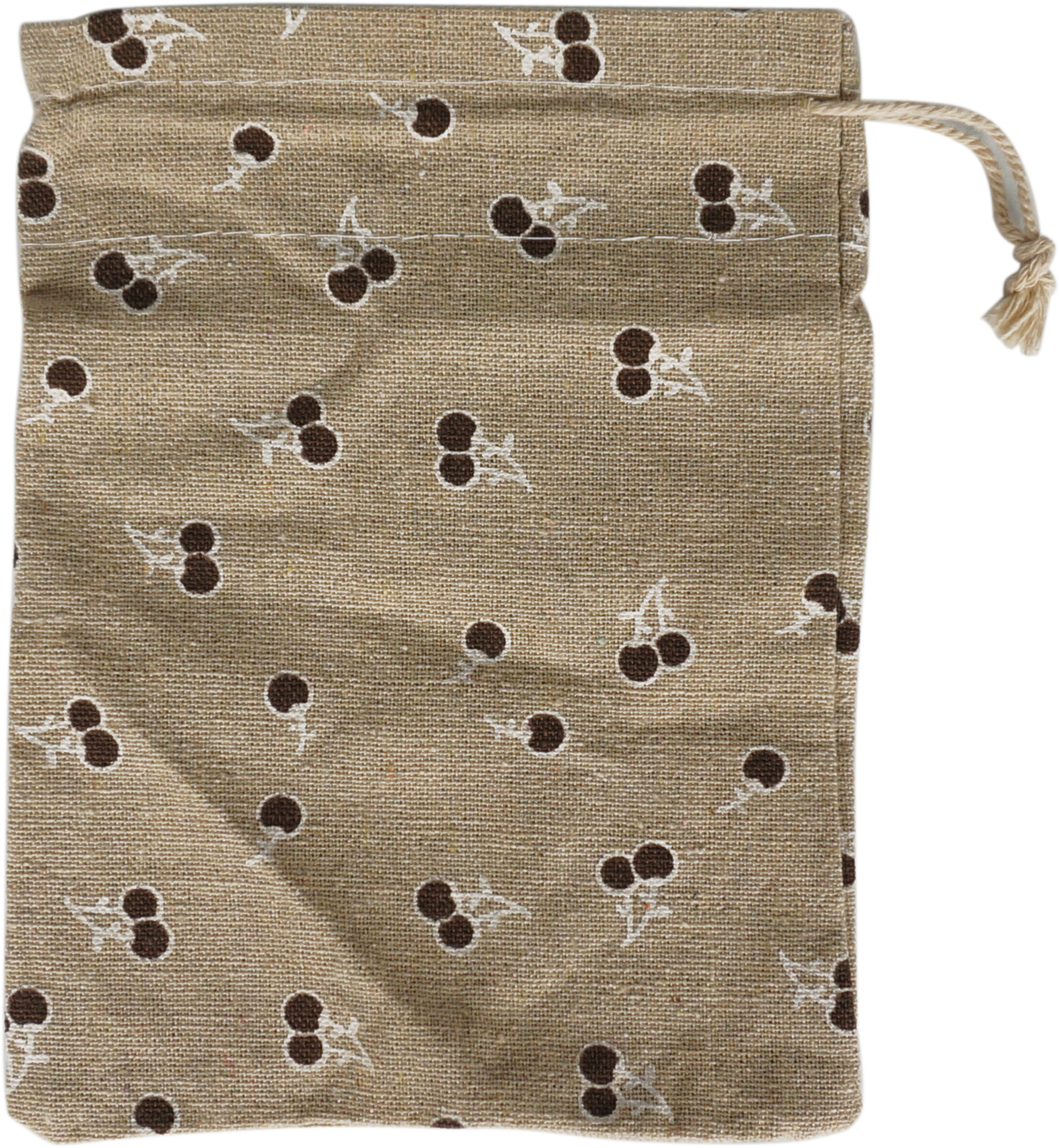 Cotton and linen drawstring storage bag