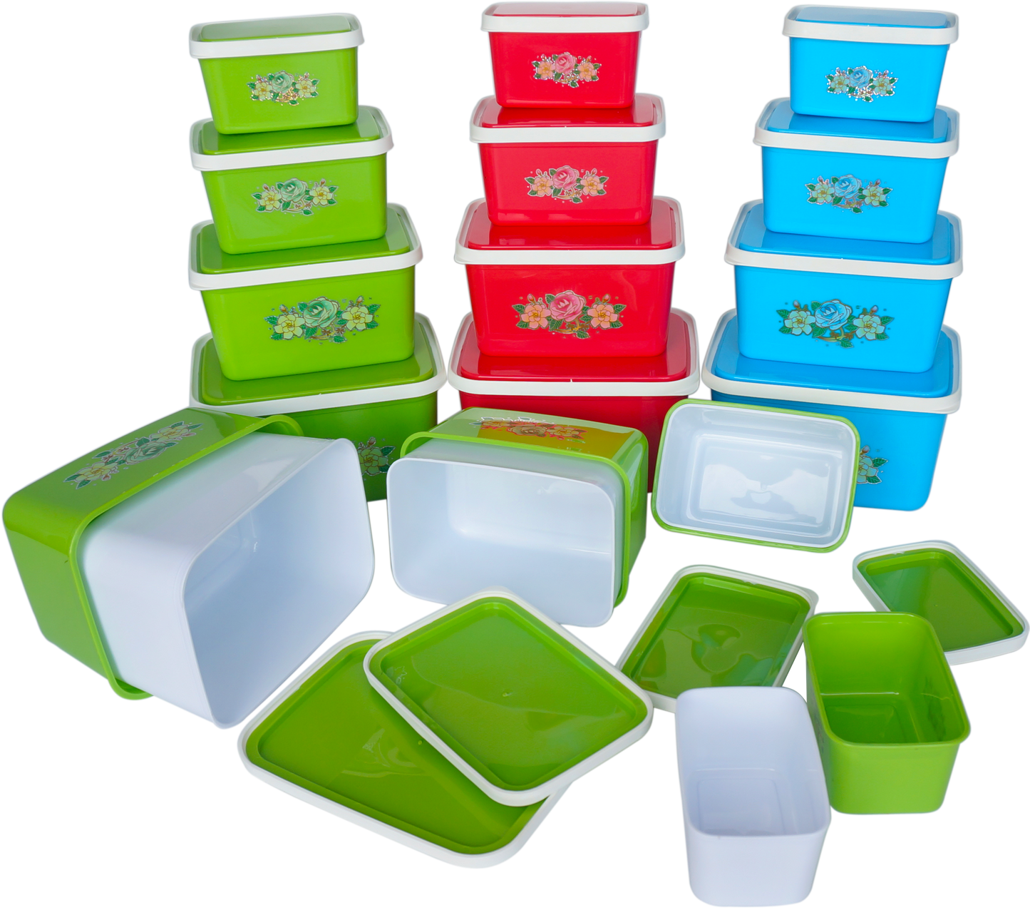 Four-piece double decker lunch box organizer