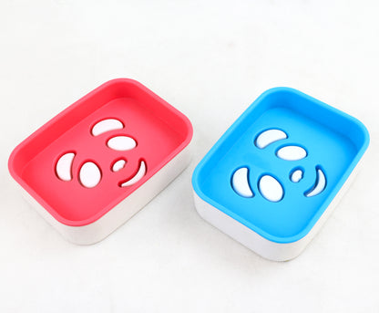 Square smiley face soap box