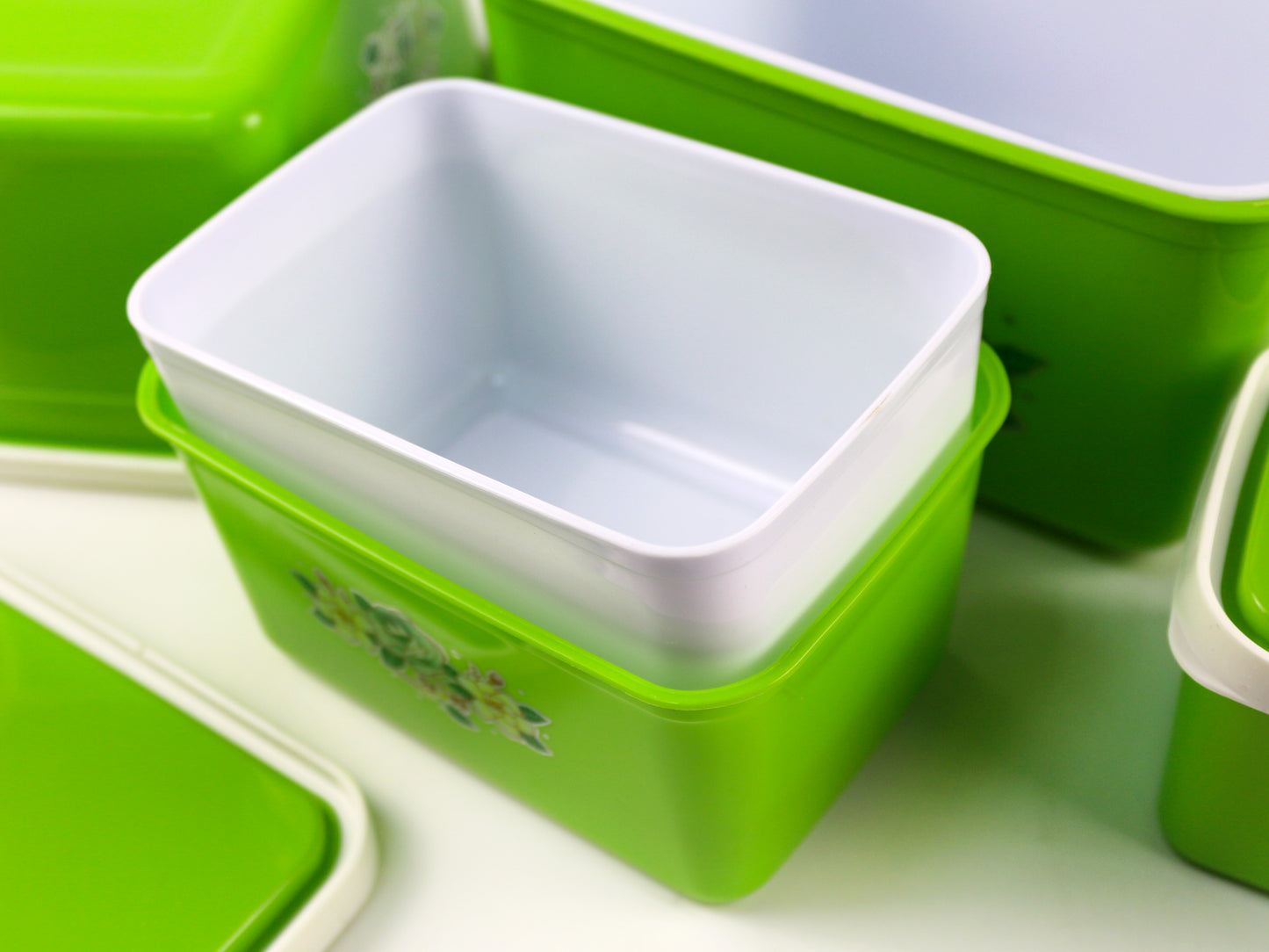 Four-piece double decker lunch box organizer