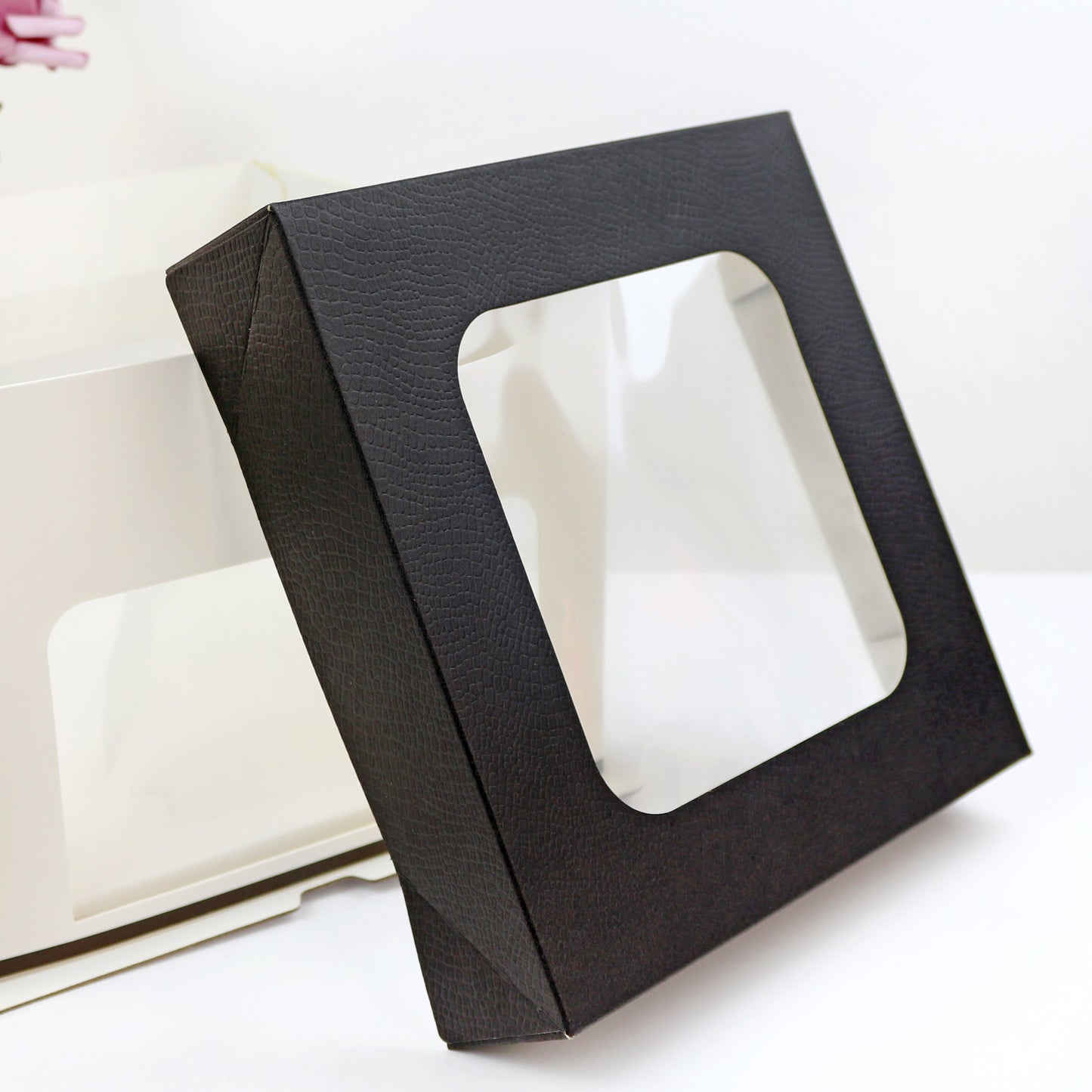 10'' / 12'' Luxury Windowed Cake Boxes + Rigid Cake Board