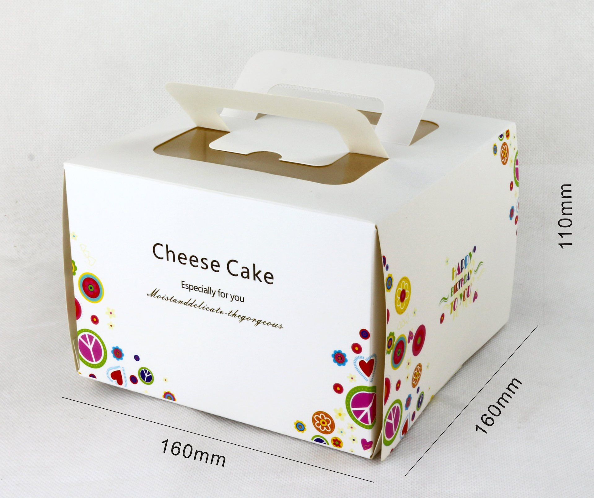 5Pcs New Cake box 4 Inch with window Cake box Cupcake Box for single/double  cake
