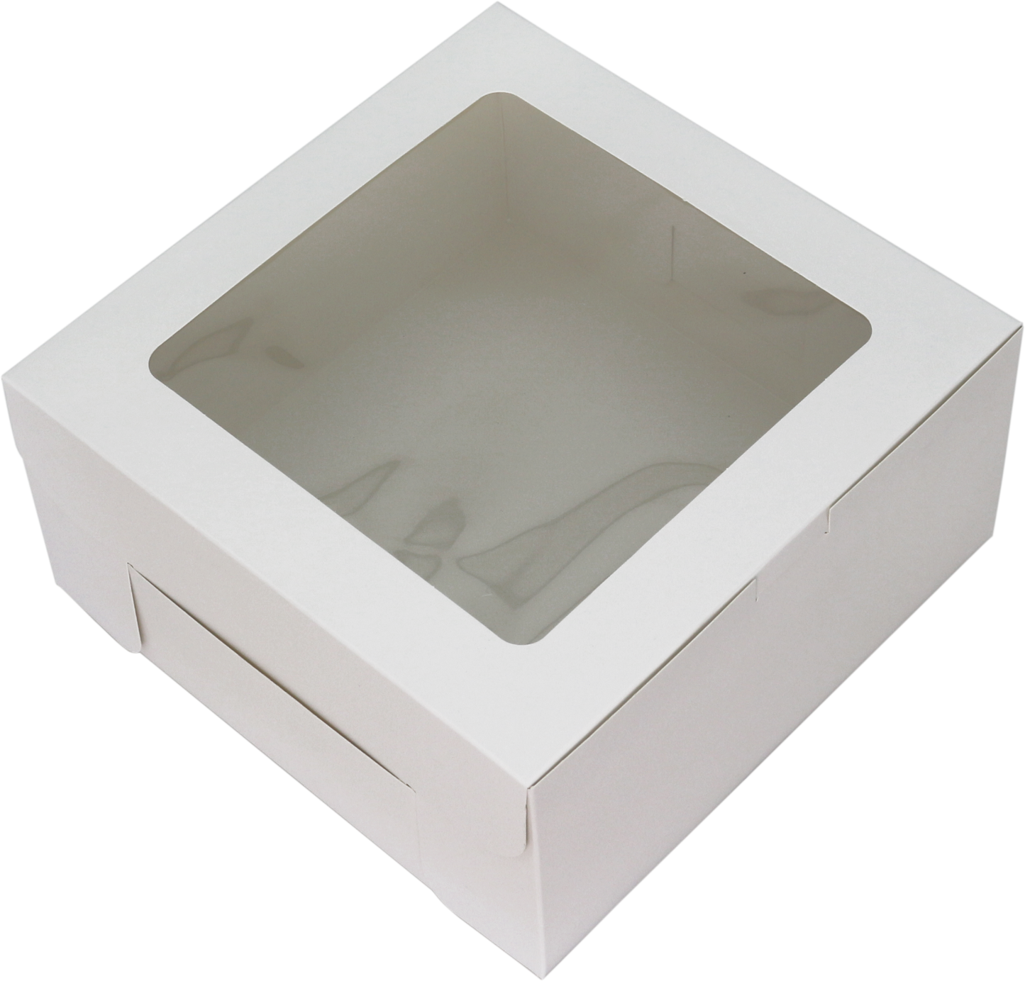 6''/ 8''/ 10'' Windowed Cake Boxes (Plain White)