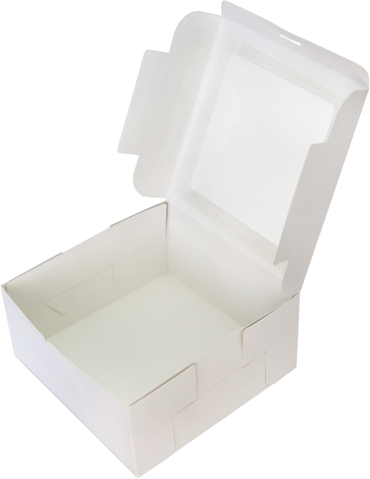 6''/ 8''/ 10'' Windowed Cake Boxes (Plain White)